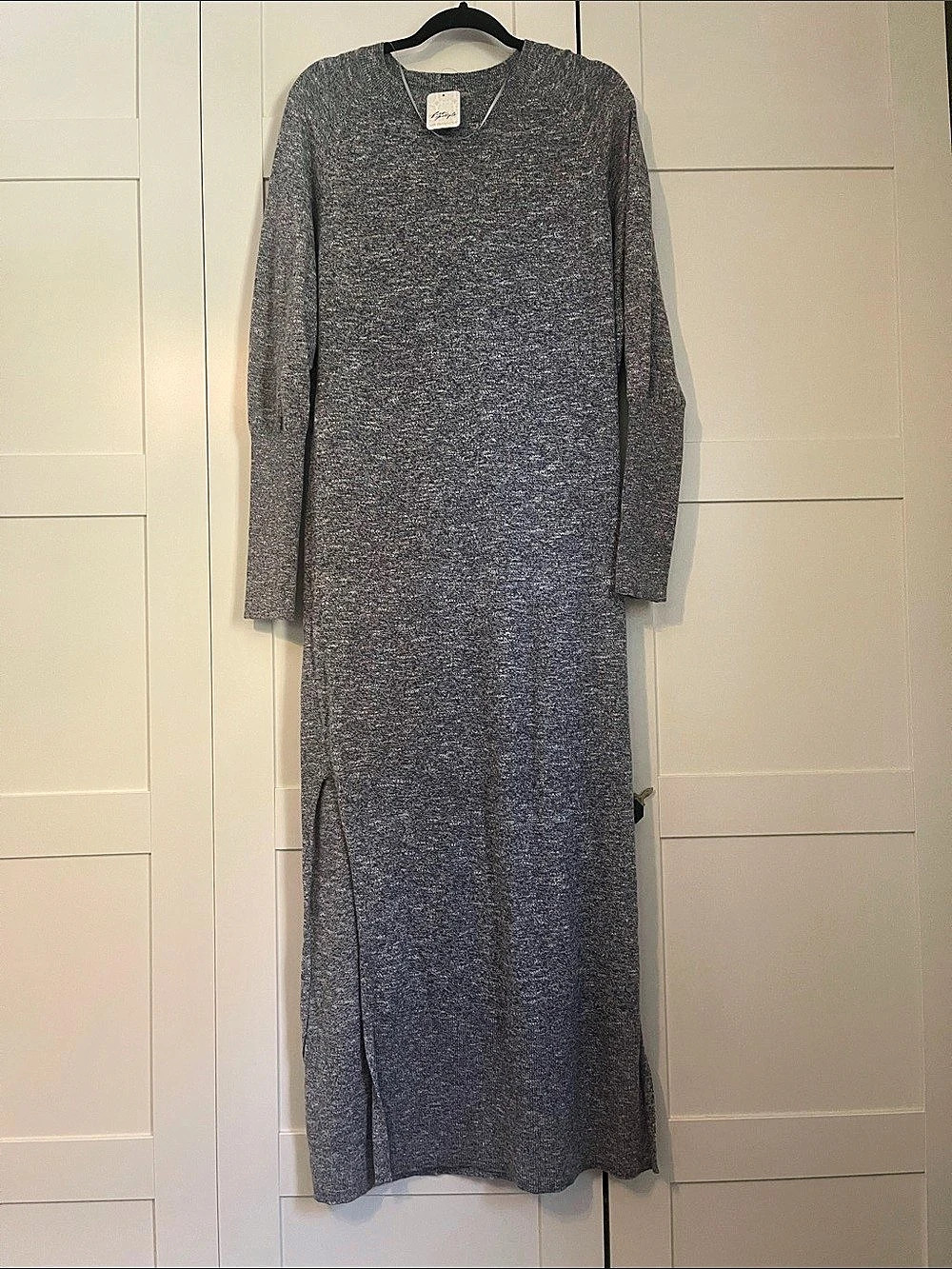 Free People Simply Chic Maxi Sweater Dress Gray Size Small NWT